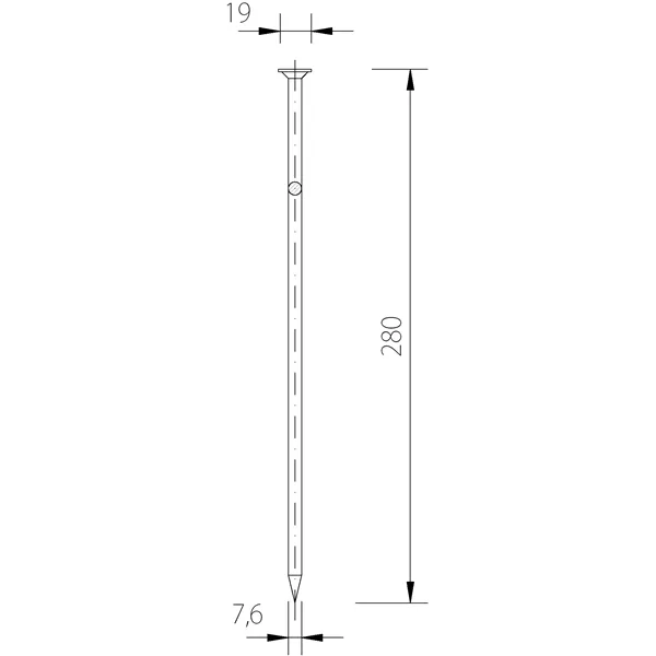 DIN 1151 280x7,6 hřebík stavební 5kg