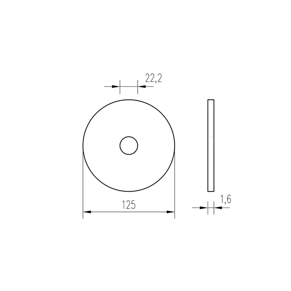 Kotouč řezný 125x1,6/ 22,2 Inox