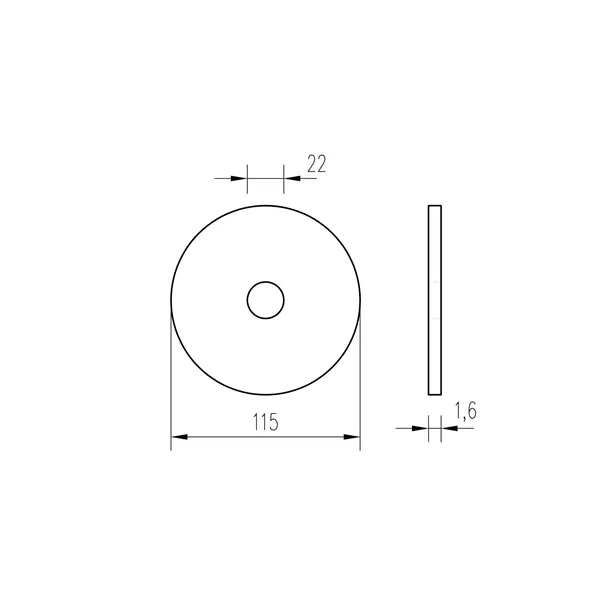 Kotouč řezný 115x1,6/ 22,2 Inox