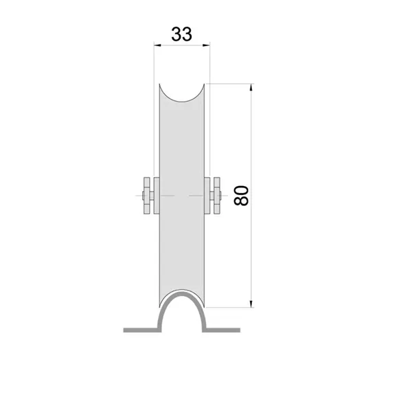 Kolečko pojezdu U 80mm Zn H/06U