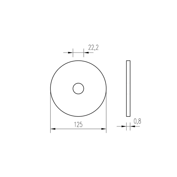 Kotouč řezný 125x0,8/ 22,2 Inox