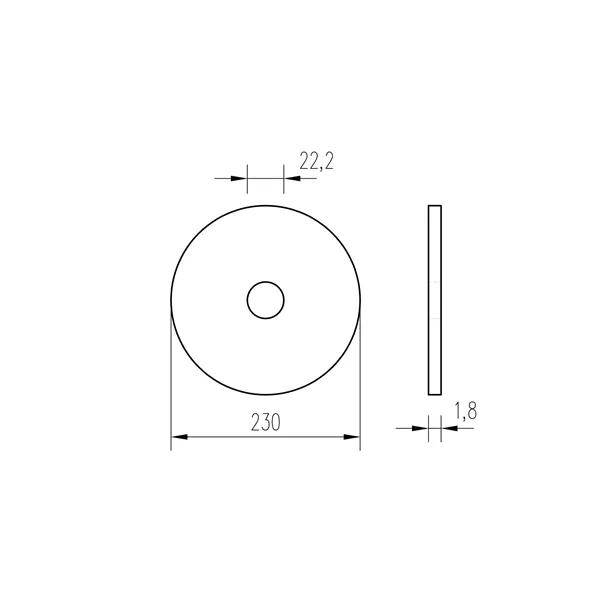 Kotouč řezný 230x1,9/ 22,2 Inox