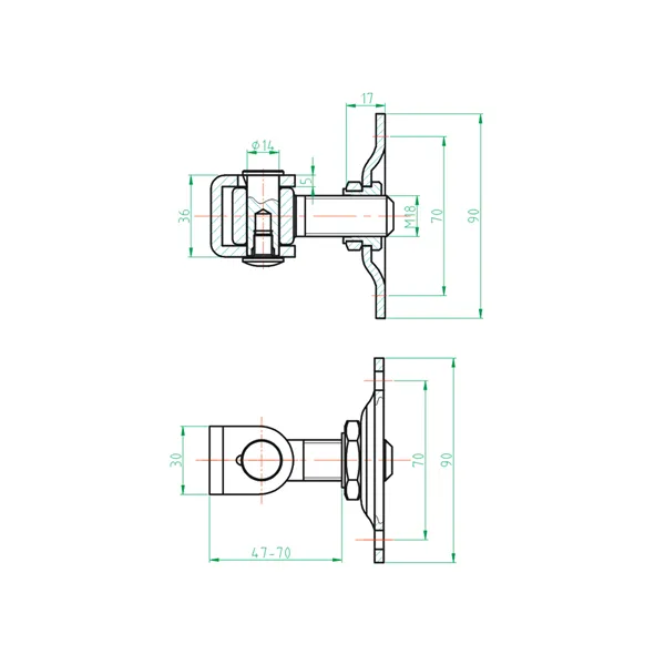 Pant M18 Zn plotna 90x 90mm stavitelný