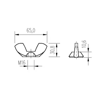 DIN 315 Zn M16 matice křídlová