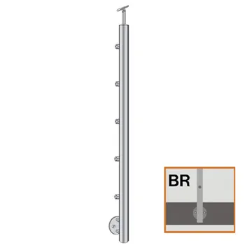 Sloupek nerez BR D42,4 H1000mm 5x výplň nastavitelný