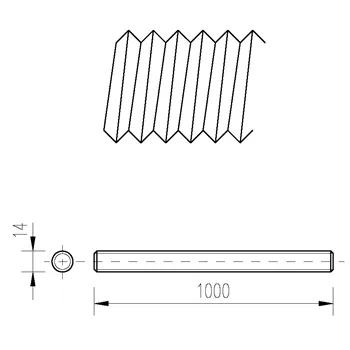 DIN 975 Zn M14x1000 8.8 závitová tyč pevnostní