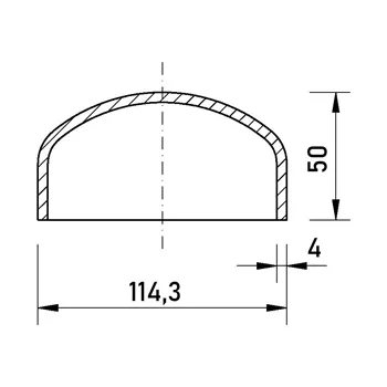 Dýnko 114,3x4 hluboce klenuté