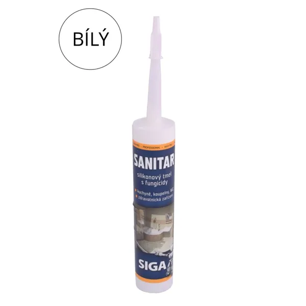 Silikon sanitární 310ml bílý SIGA PRO