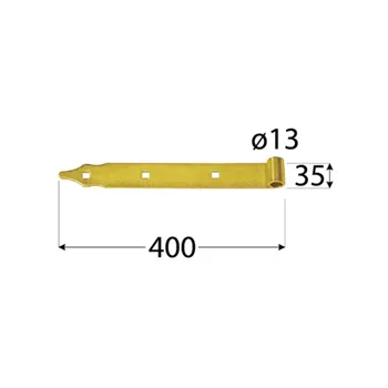 Závěs pásový 400x3 d13mm žlutý Zn