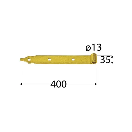 Závěs pásový 400x3 d13mm žlutý Zn