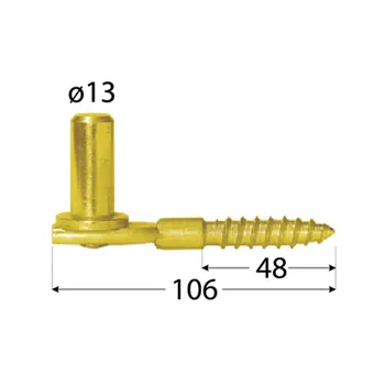 Držák čepu d13x106mm vrut Zn žlutý