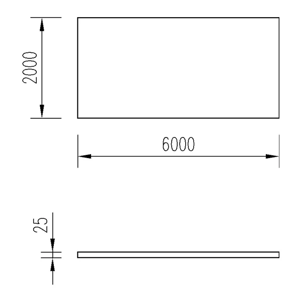 Plech černý 25mm/2x6m S355J2