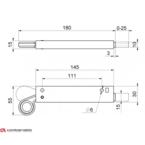 Zástrč mechanická C301 Combi Arialdo