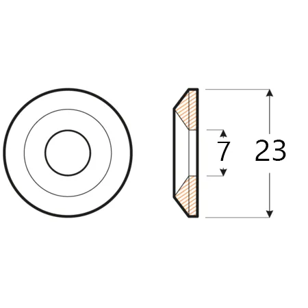 Podložka WOOD 7x23/4mm pro vruty