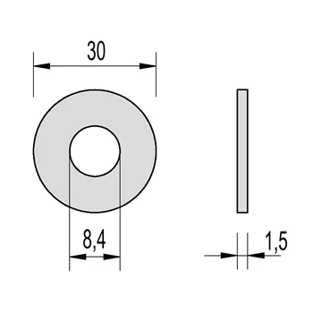 DIN 9022 Zn 8,4x30 podložka karosářská