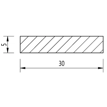 Ocel plochá 30x5  tažená