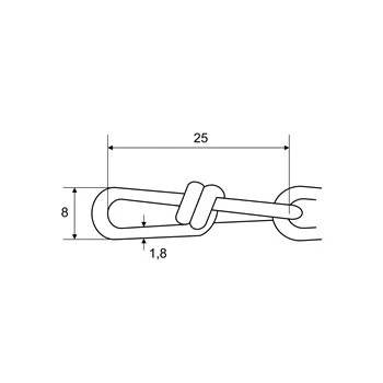 Řetěz uzlový 1,8x 25 mm