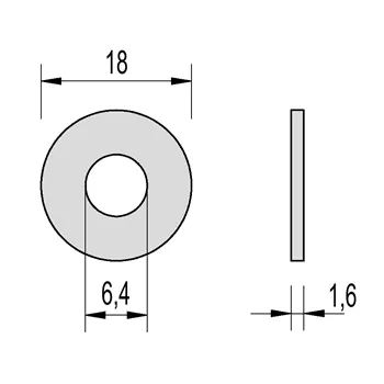 DIN 9021 Zn 6,4 podložka pod nýty 18mm