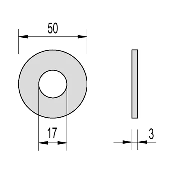 DIN 9021 Zn 17,0 podložka pod nýty 50mm