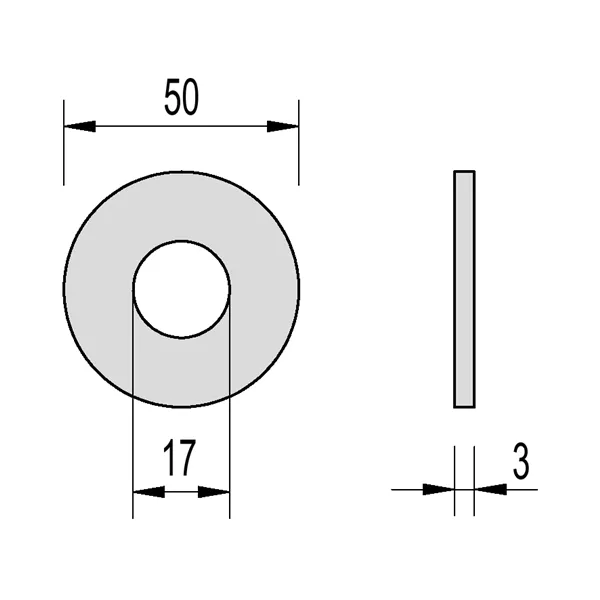 DIN 9021 Zn 17,0 podložka pod nýty 50mm