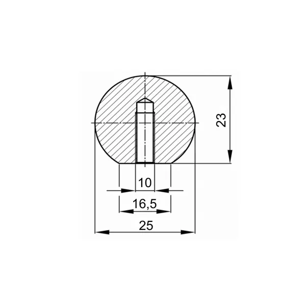 Koule PVC 25/ M10 leštěná černá