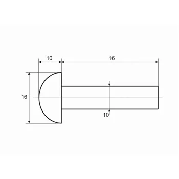 DIN 660 Fe 10,0x 16 nýt půlkulatá hlava