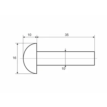 DIN 660 Fe 10,0x 35 nýt půlkulatá hlava