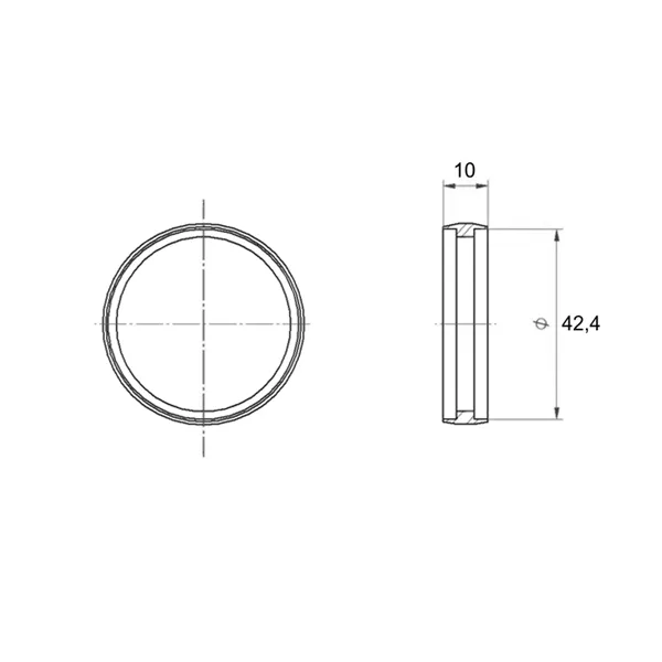 Přechodka nerez madla 42,4mm prsten