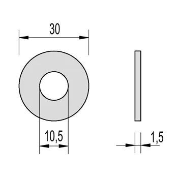 DIN 9022 Zn 10,5x30 podložka karosářská