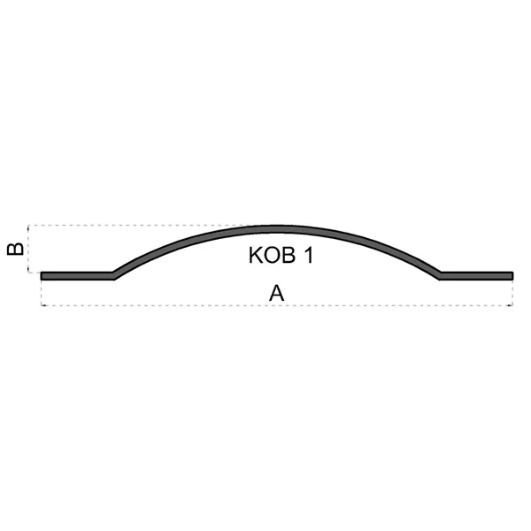 Oblouk lomený rámu 30x5mm/200 KOB1 L3000mm